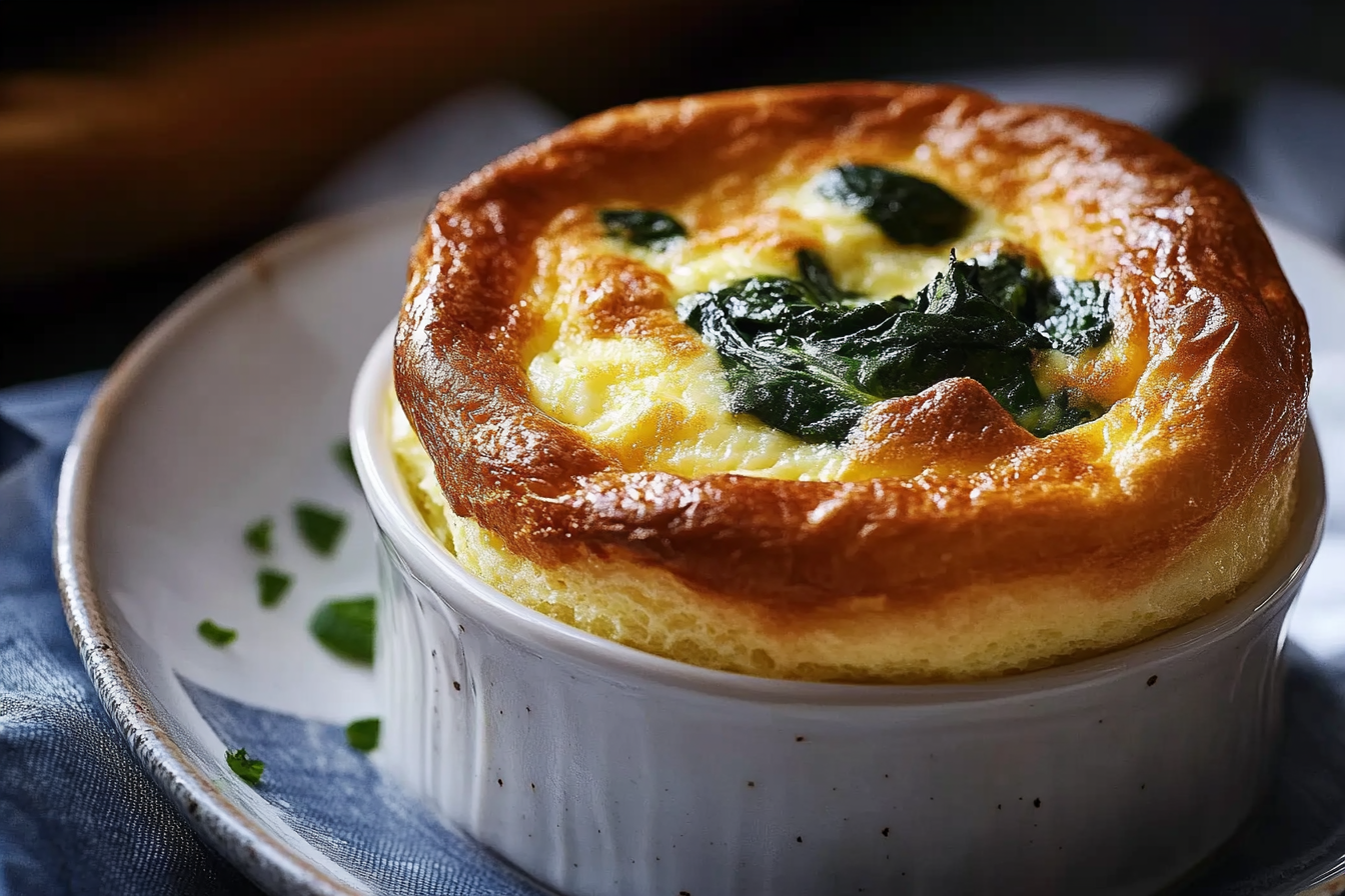 Spinach & Cheese Egg Soufflé