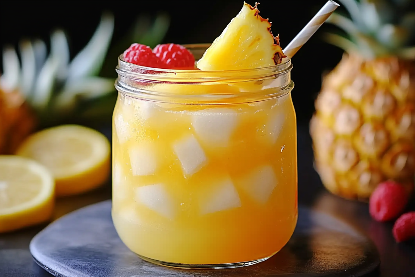 SUMMER TROPICAL PINEAPPLE LEMONADE PUNCH