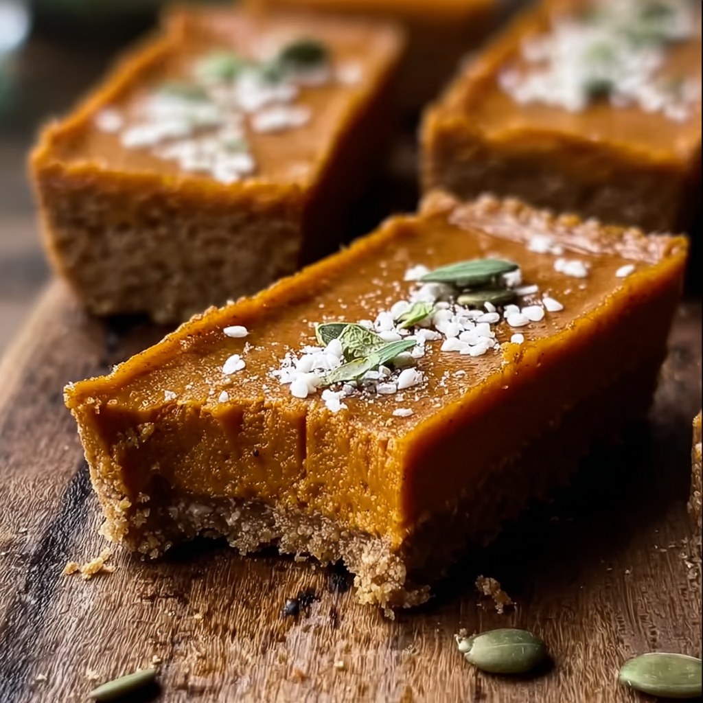 Overbaked sweet potato pie bars showing texture issues
