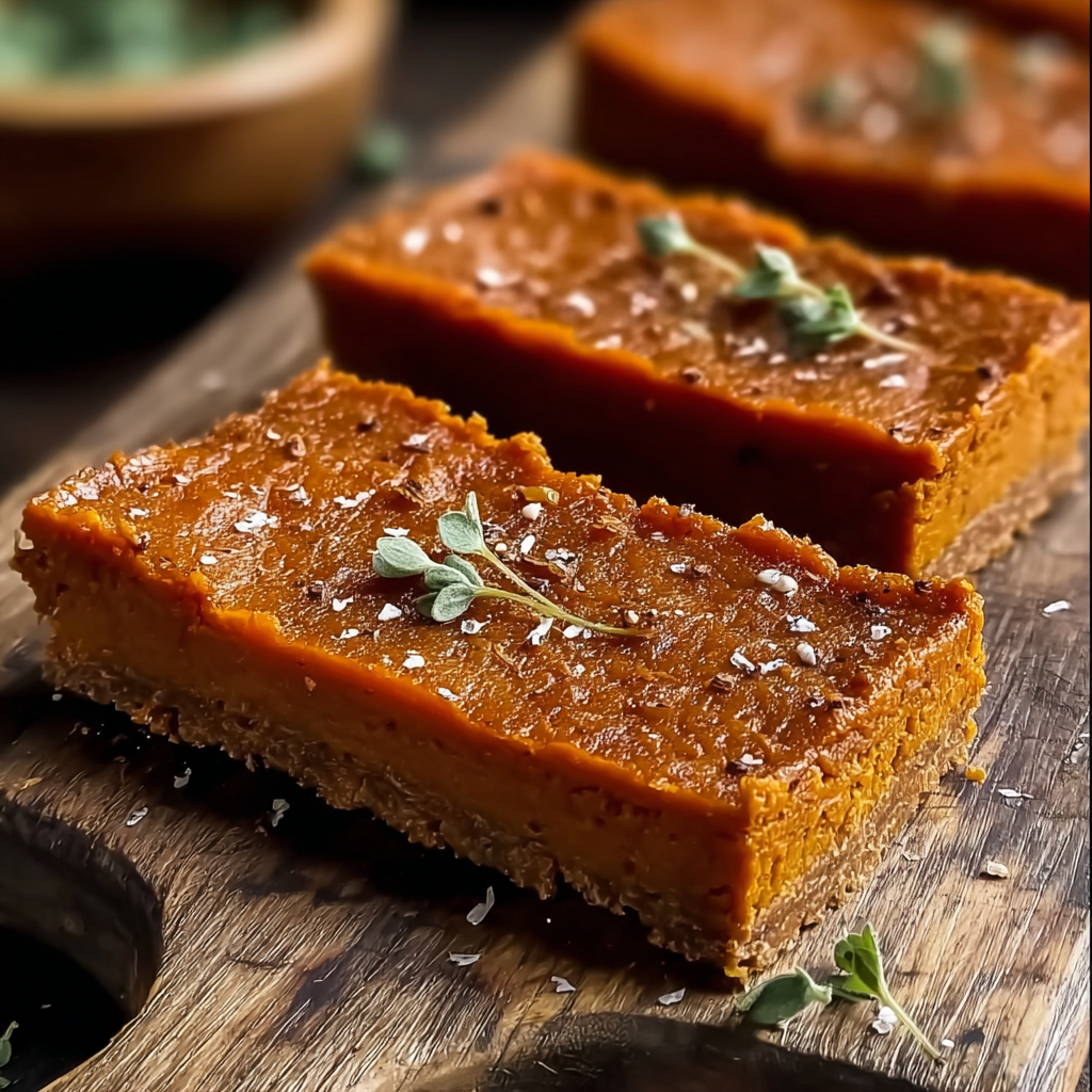 Sweet Potato Pie Bars with bourbon and coffee pairing