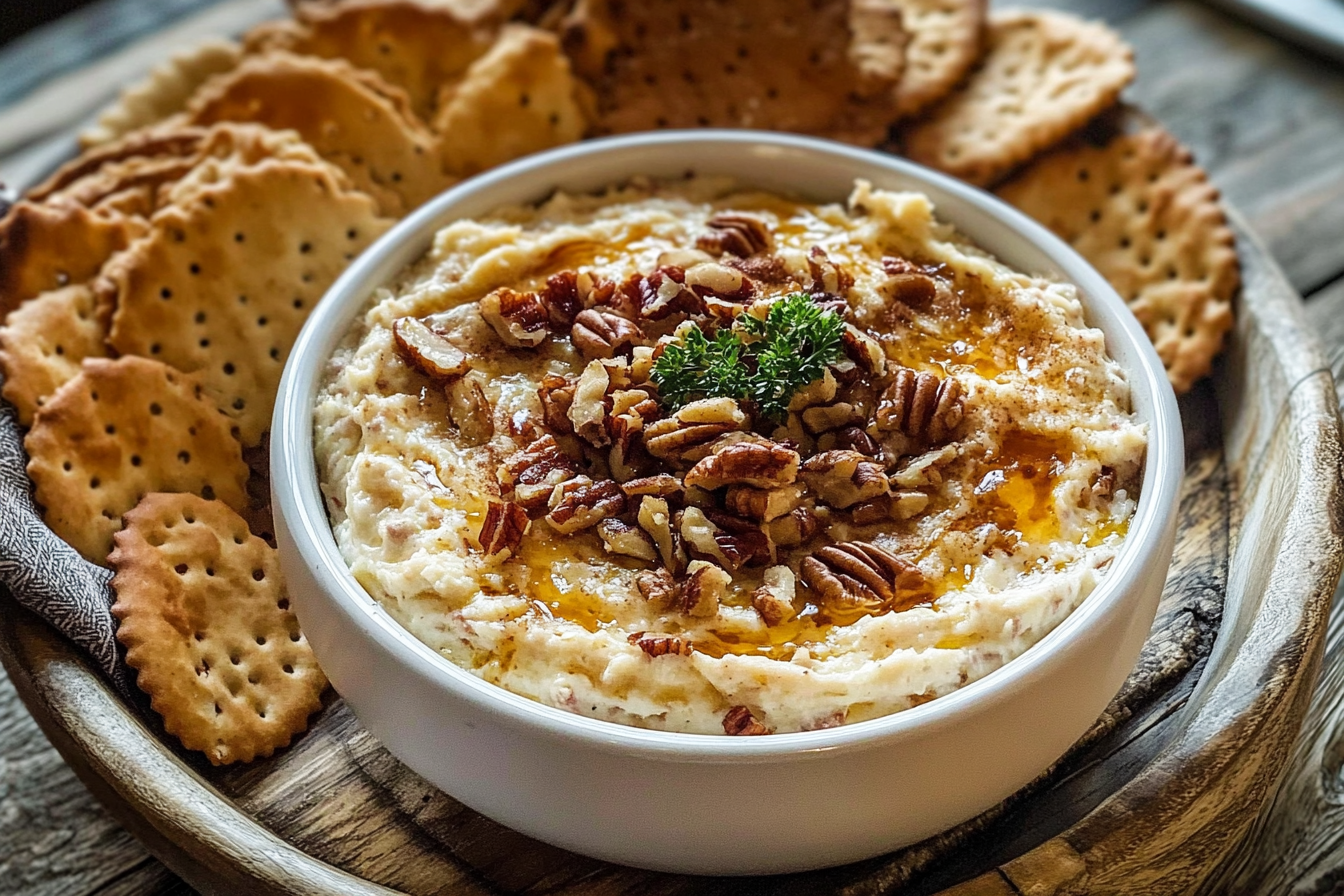 Whipped Parmesan & Honey Pecan Cheese Dip