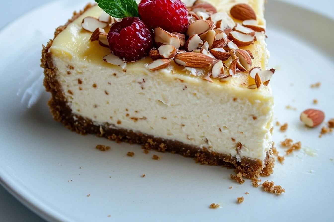 White Chocolate & Almond Amaretto Cheesecake
