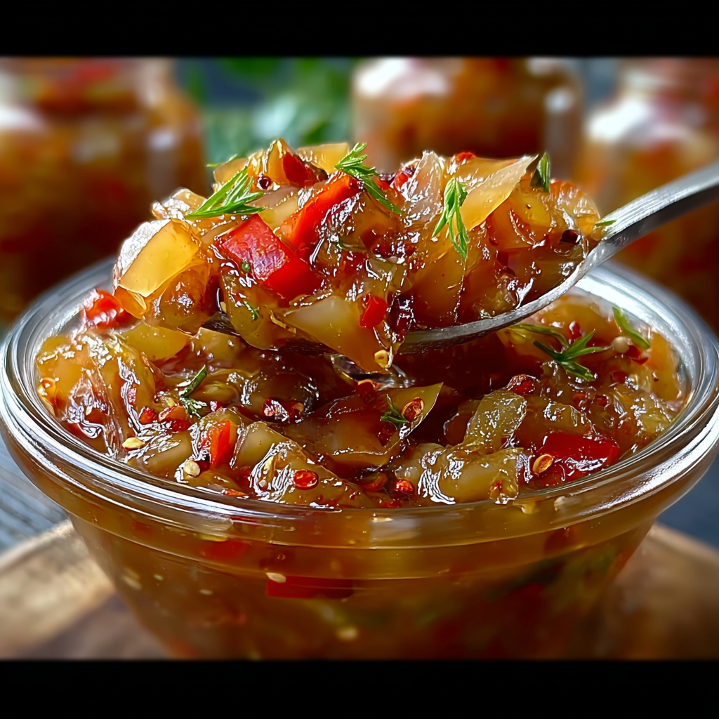  Chopped peppers and onions for relish recipe