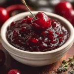Homemade Amaretto Cherry Jam on toast