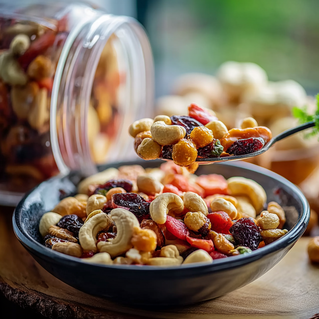 Ingredients for homemade baby trail mix