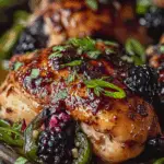 Blackberry Jalapeno Stuffed Chicken fresh from oven