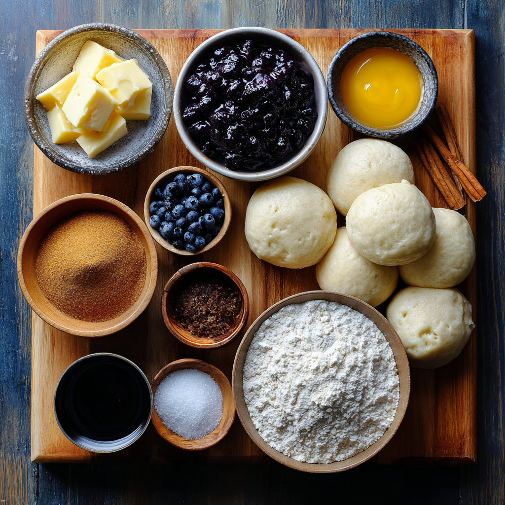  Preparing Blueberry Pie Bombs biscuit dough
