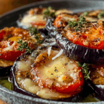 Brush eggplant with oil before roasting for crispy slices
