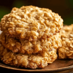 Buttery coconut oatmeal cookies fresh from oven