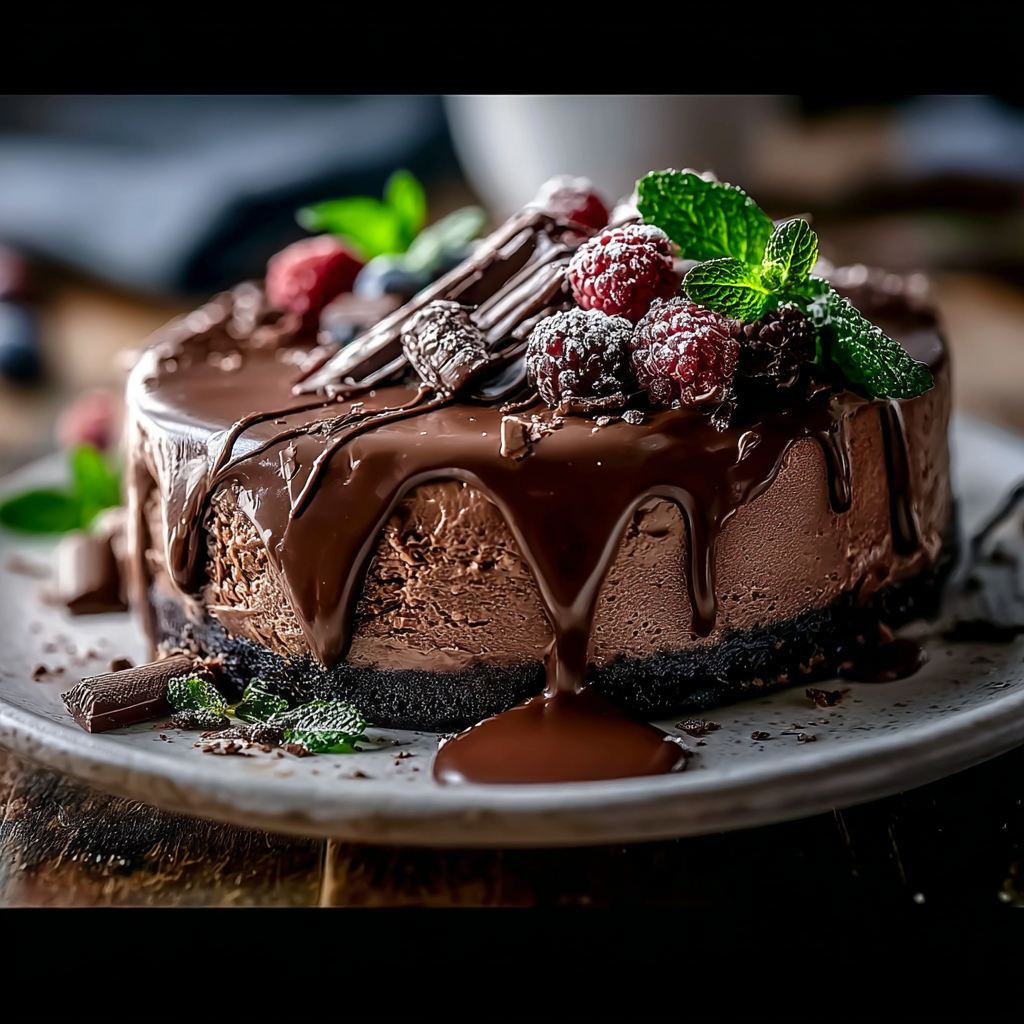 Frozen mud pie Chart House style slice with fudge