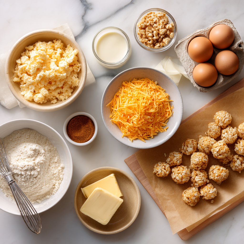 Ingredients for Rice Krispie Cheddar Crackers