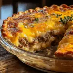 Cheeseburger Pie (Inspired by Pioneer Woman) fresh from the oven