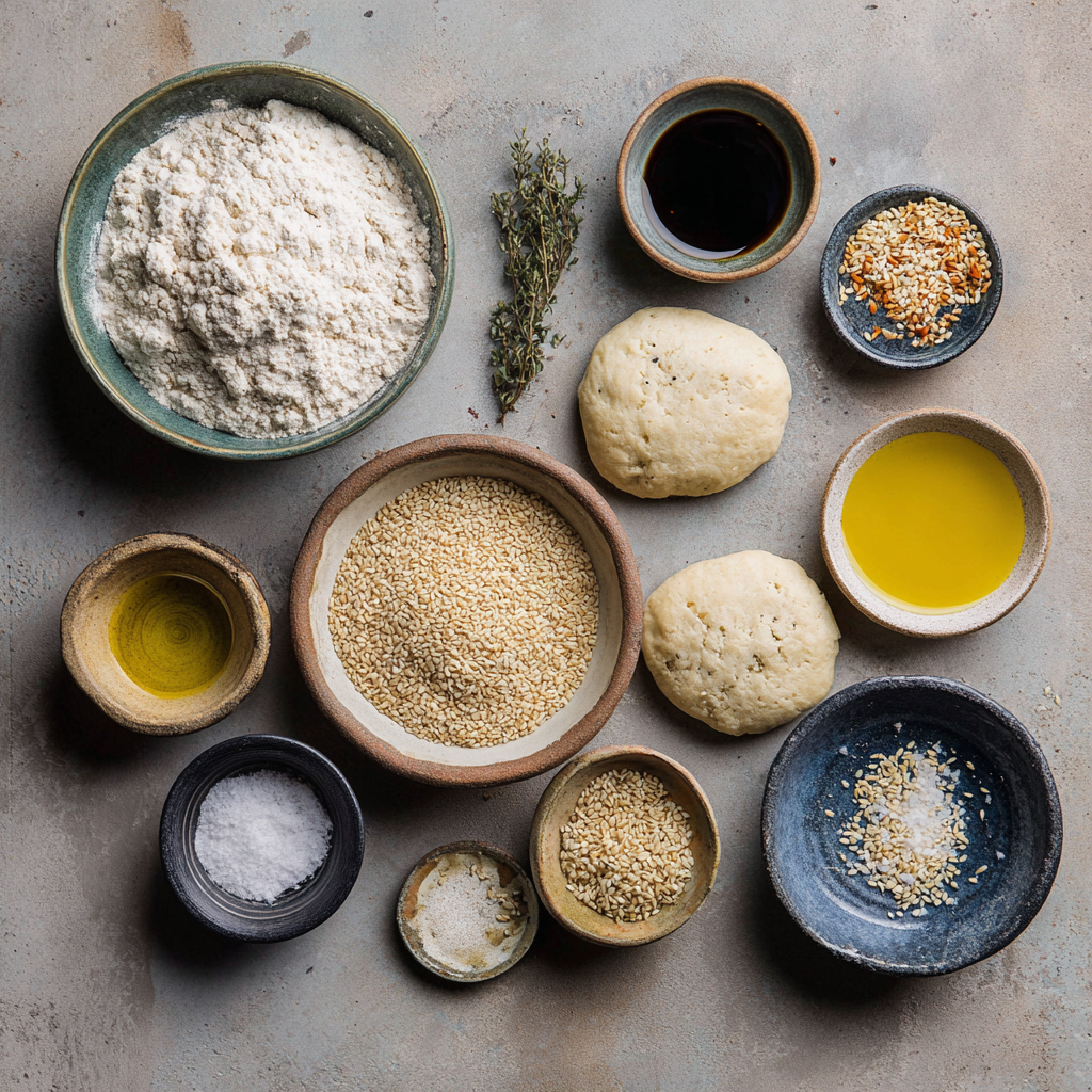 Rolling out dough for homemade crackers recipe