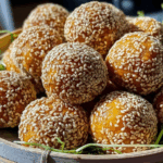Crispy sesame ball recipe with lotus paste filling