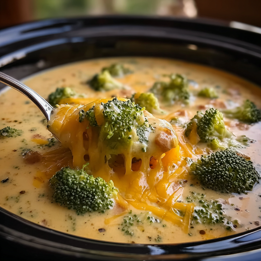 Velveeta added to Crock Pot Broccoli Cheese Soup variation