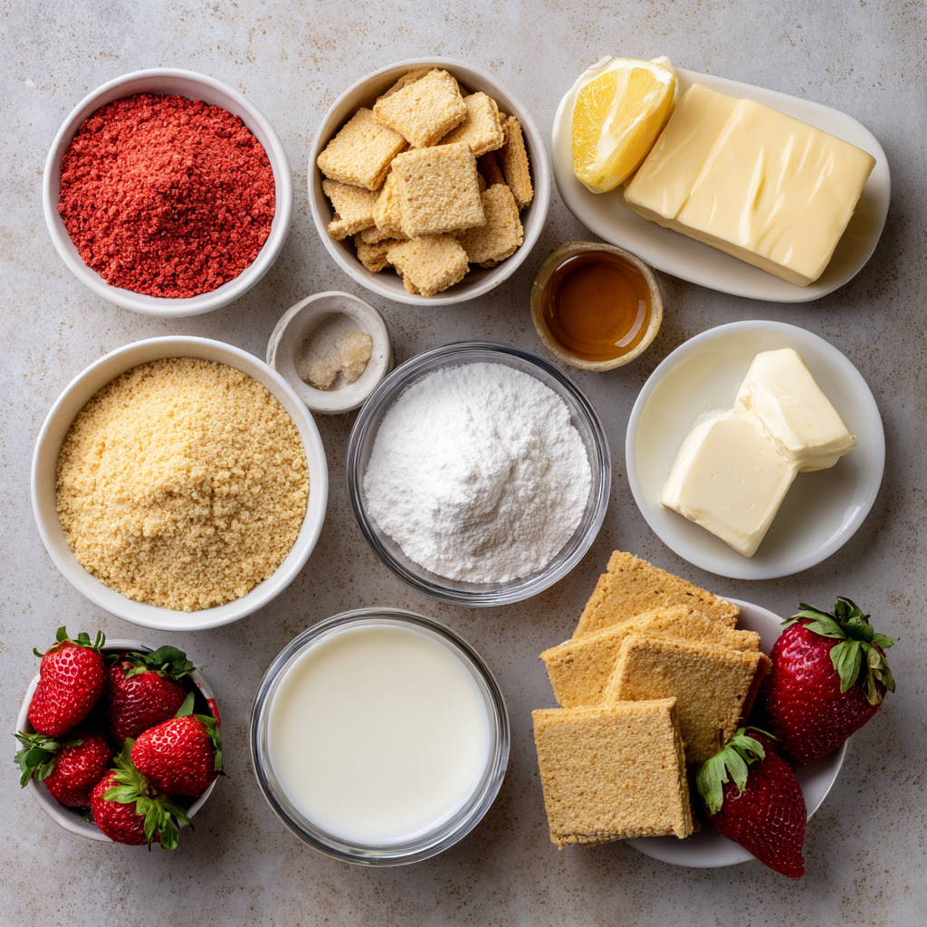 Folding strawberry cheesecake filling
