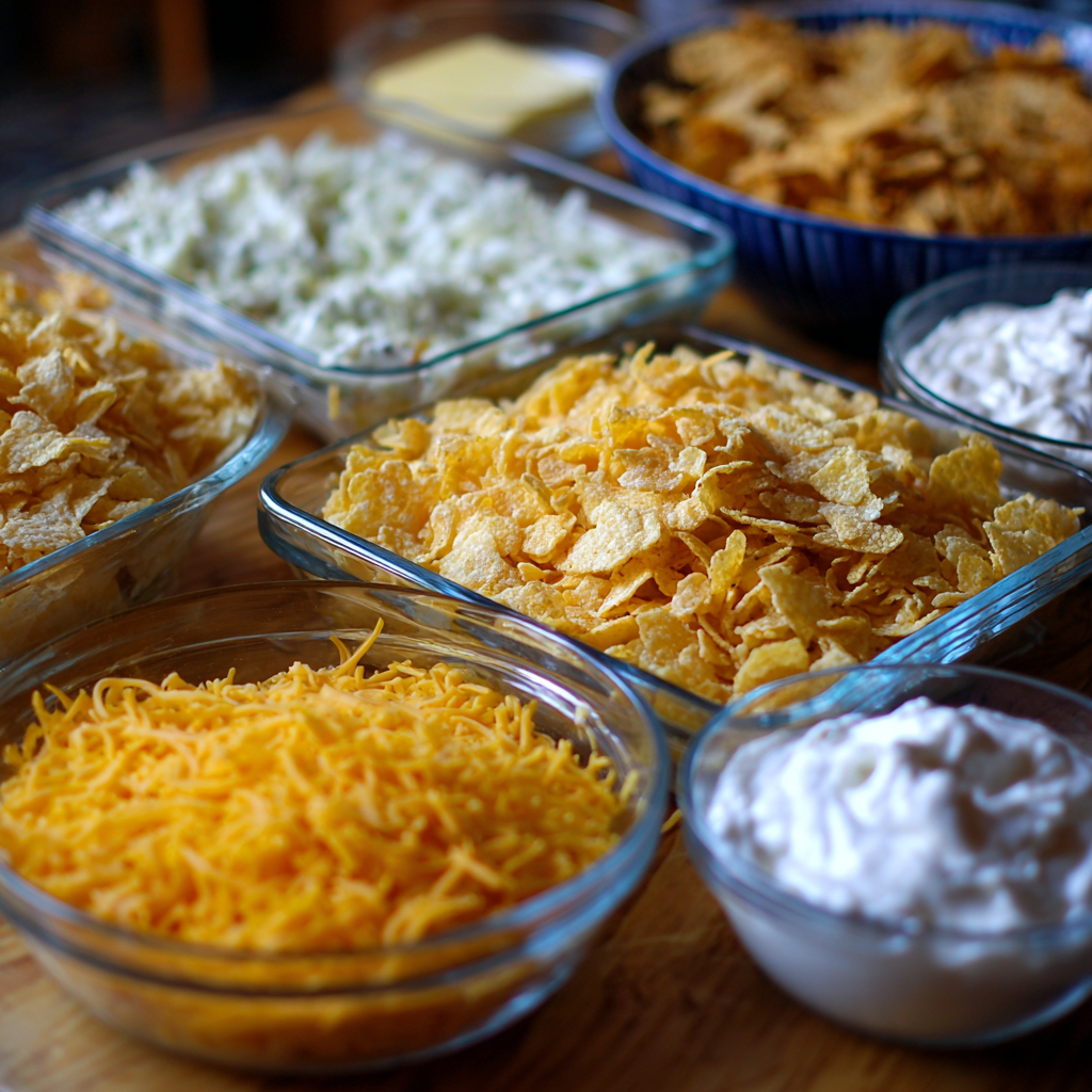 Ingredients needed for funeral potatoes recipe