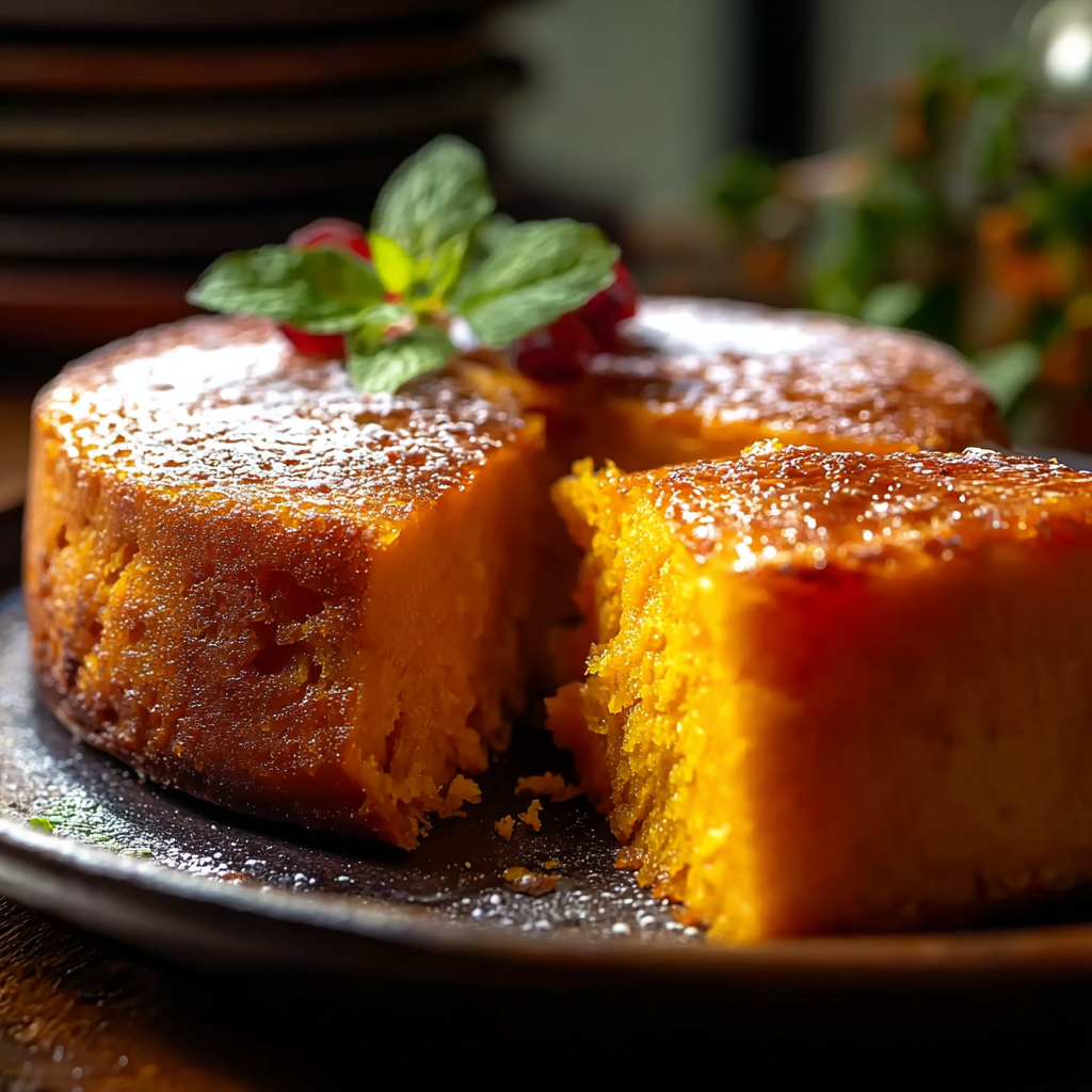 maple glaze on sweet potato butter cake