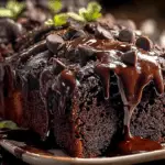 hot fudge brownie bread with dripping ganache