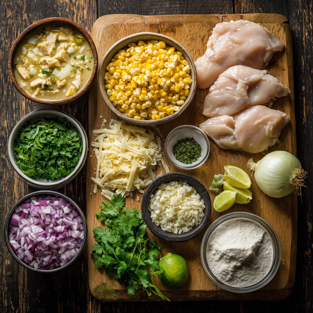 Ingredients for Mexican Street Corn White Chicken Chili