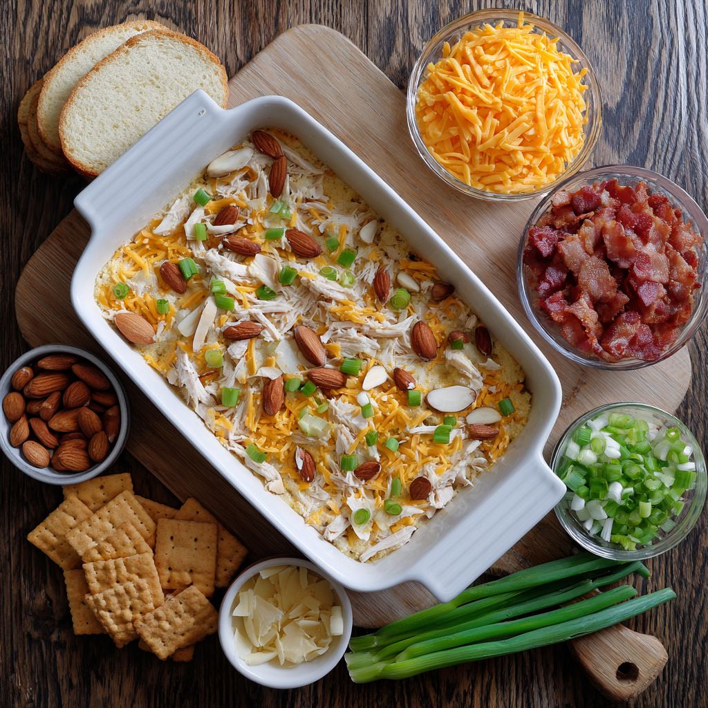  Ingredients for Neiman Marcus chicken casserole on counter