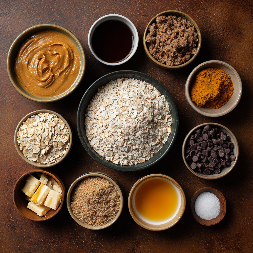  Ingredients for No-Bake Peanut Butter Oat Cups