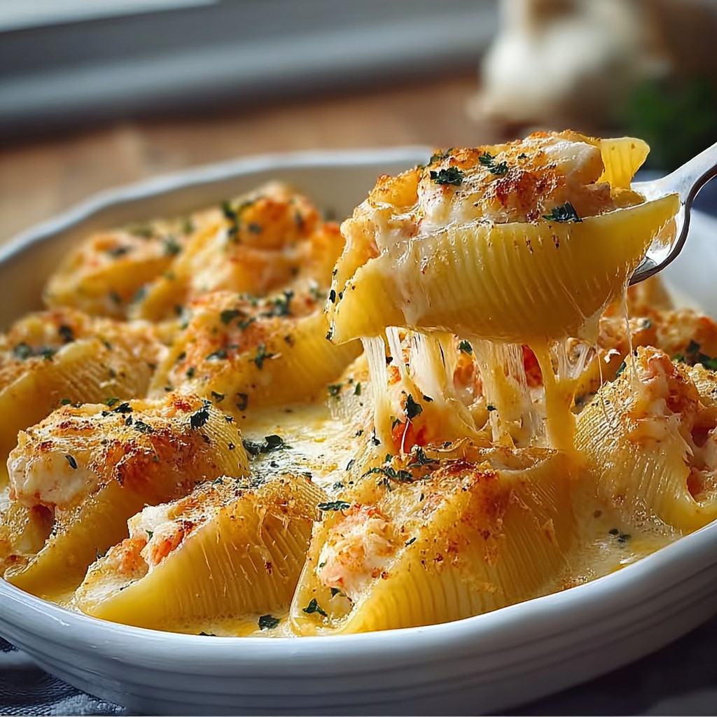 Lobster and ricotta filling for garlic butter stuffed jumbo shells