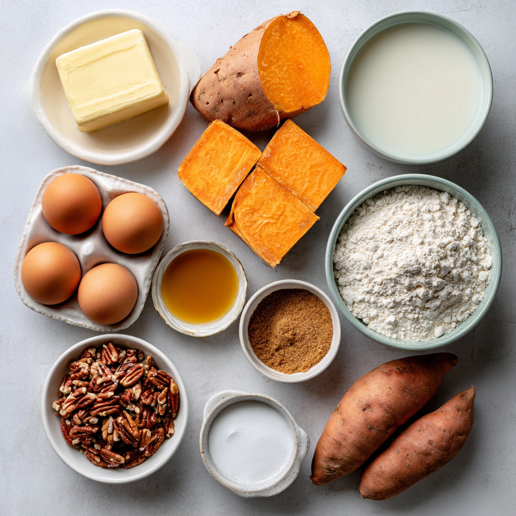  mixing sweet potato cake batter