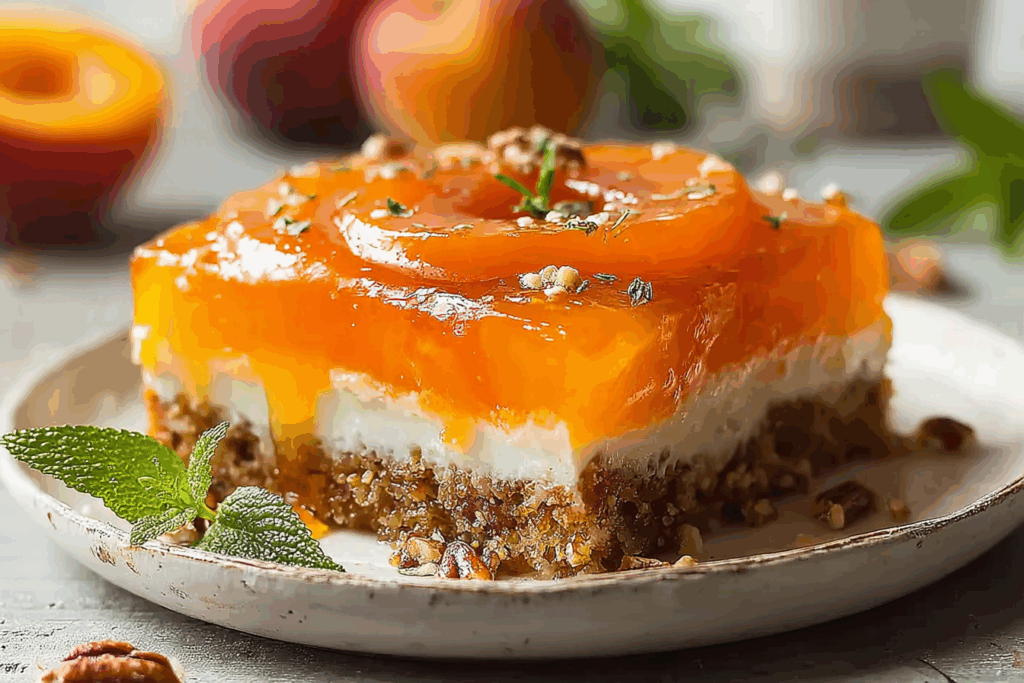 Dessert Blog Peach Pretzel Salad Perfection: The Best Summer Treat Ever