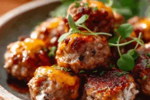 Golden Rotel Spiced Sausage & Cream Cheese Bites fresh from oven