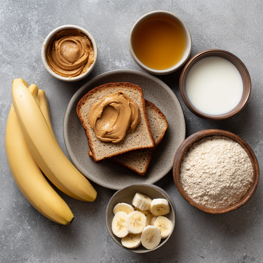 Preparing grilled peanut butter banana sandwich recipe