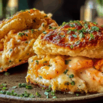Shrimp and Crab Nacho Biscuit Skillet in Cast Iron