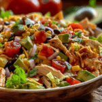 Tex Mex Taco Chicken Chopped Salad with creamy dressing