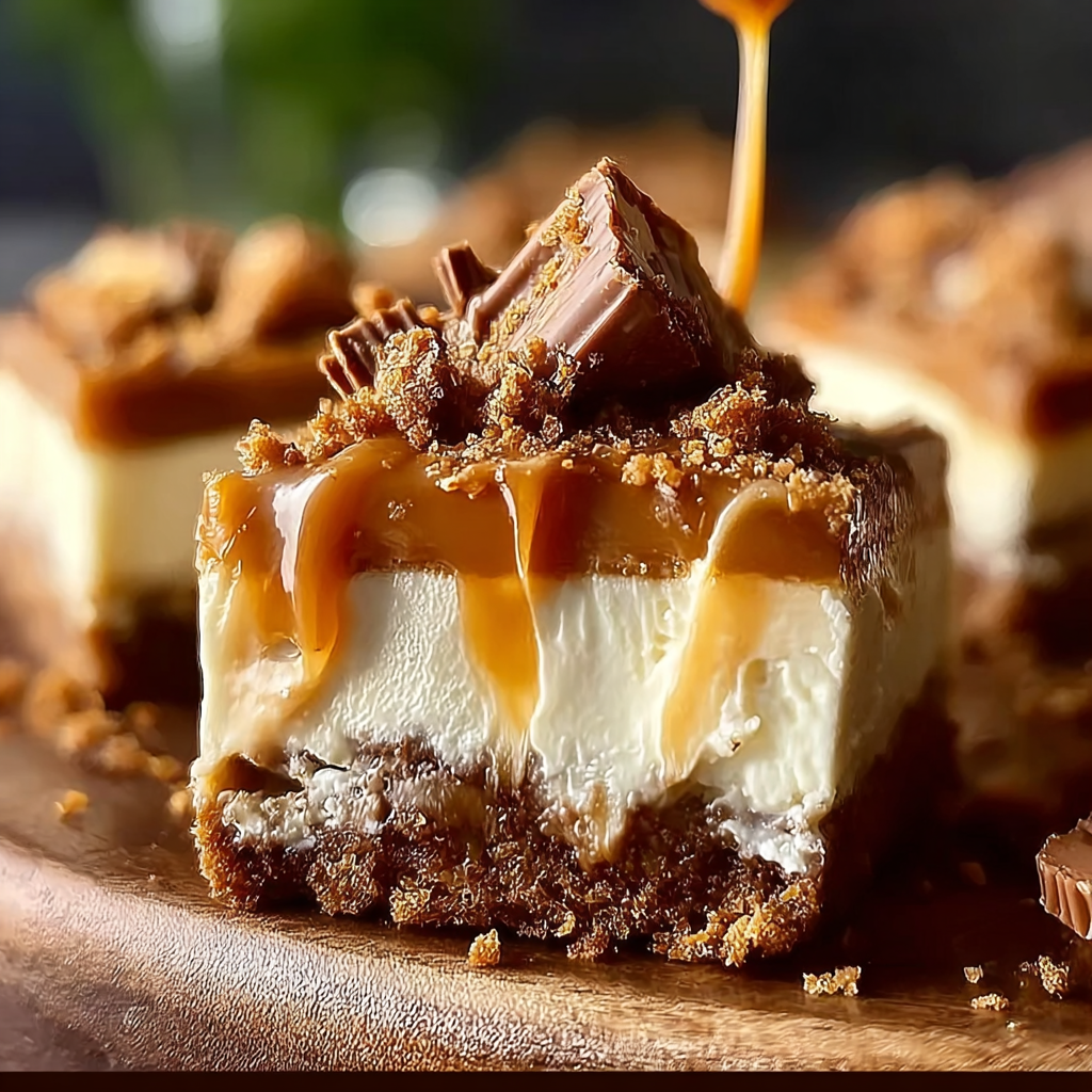 Spreading cheesecake filling for Butterfinger bars
